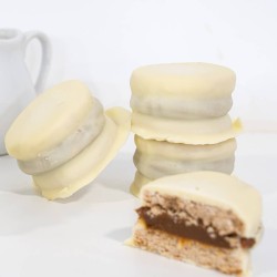 Alfajor de chocolate blanco